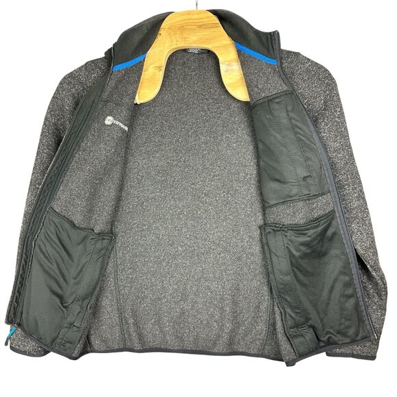 Free Country Fleece Jacket Men M Gray Soft Shell Front Pockets Full Zip - Picture 3 of 14